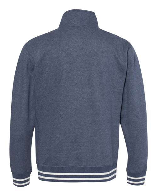 JAmerica 1/4 Zip Fleece Long Sleeve Navy/White XXL