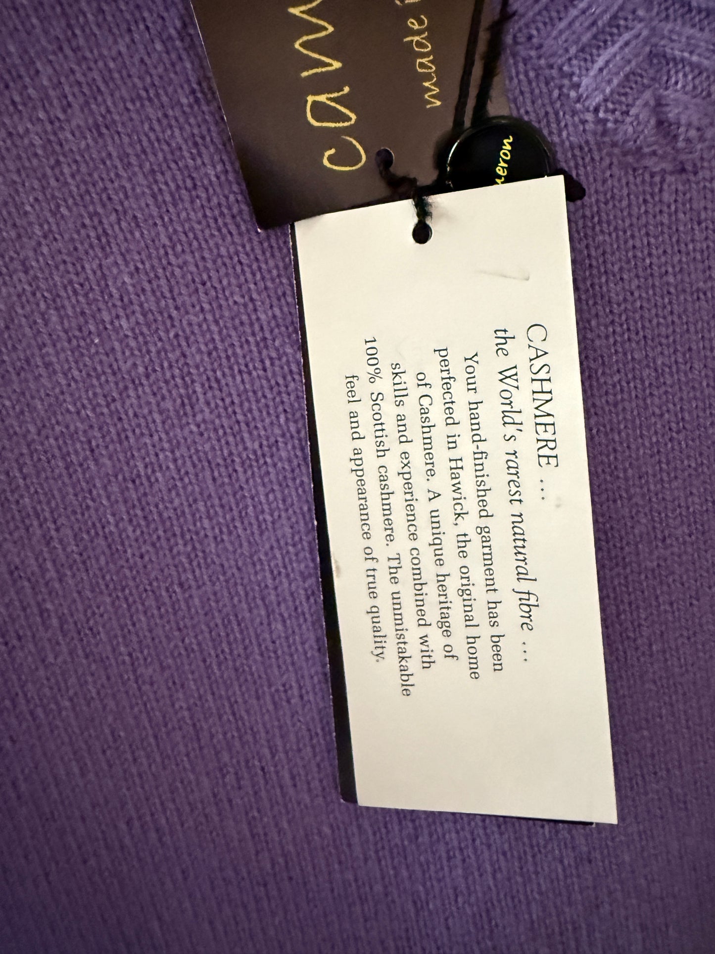 100% Scottish Cashmere Vest Unisex Lilac Size 40 New