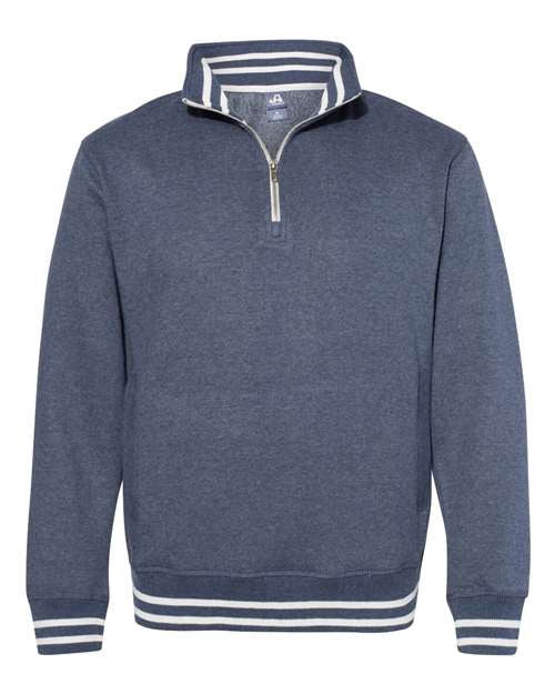 JAmerica 1/4 Zip Fleece Long Sleeve Navy/White XXL