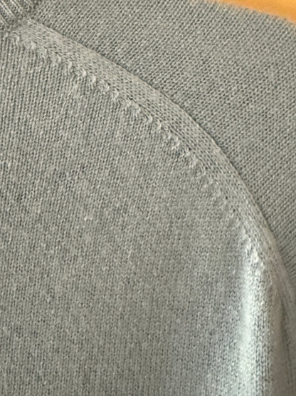 100% Scottish Cashmere Crew Neck Sweater Size 40 Sky Blue Long Sleeve