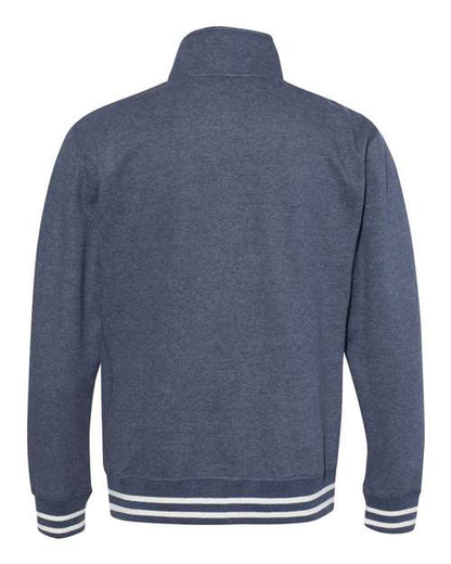 JAmerica 1/4 Zip Fleece Long Sleeve Navy/White XXL