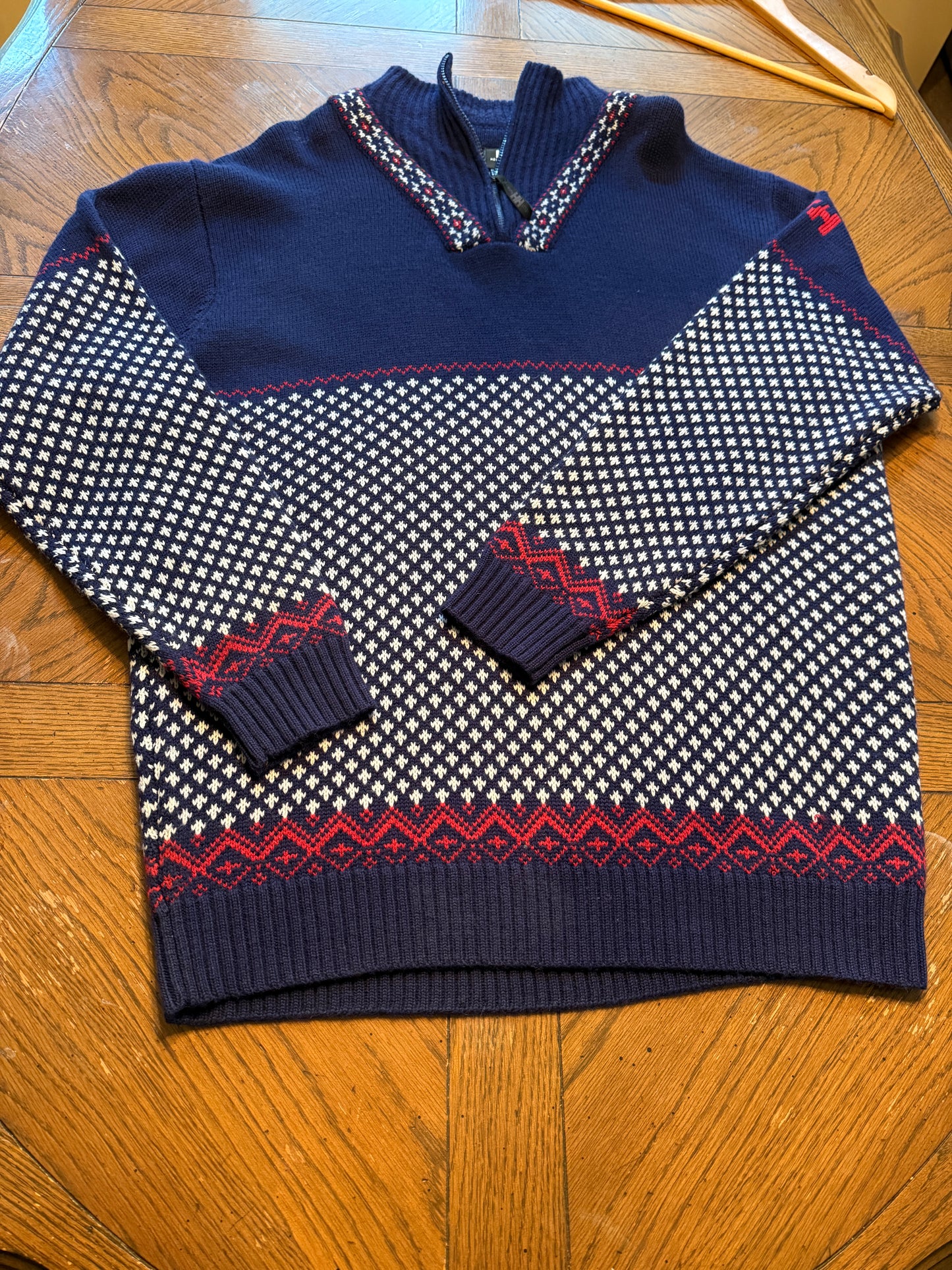 Vintage Helly Hansen Quarter Zip Wool Long Sleeve Sweater XXL