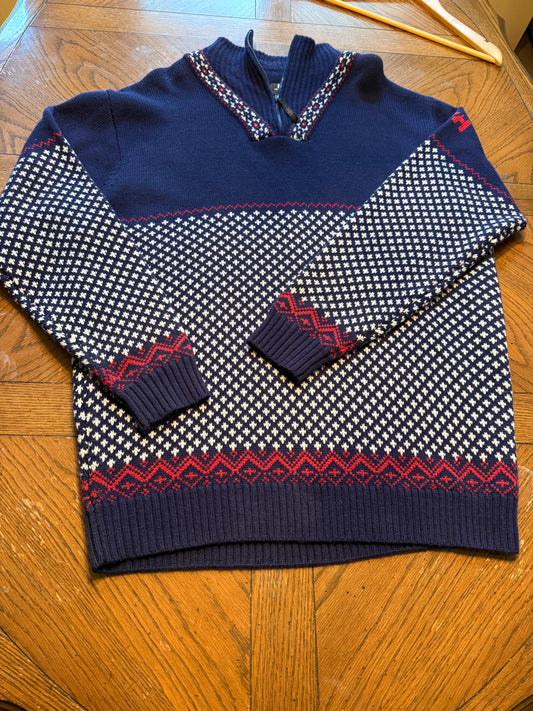 Vintage Helly Hansen Quarter Zip Wool Long Sleeve Sweater XXL