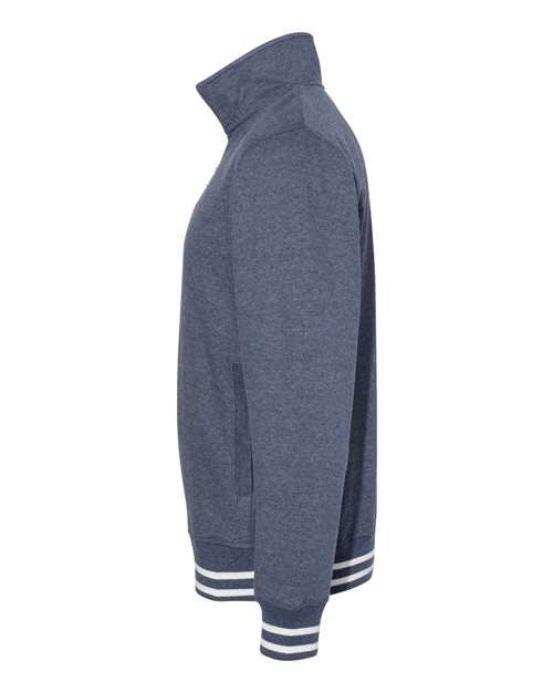 JAmerica 1/4 Zip Fleece Long Sleeve Navy/White XXL