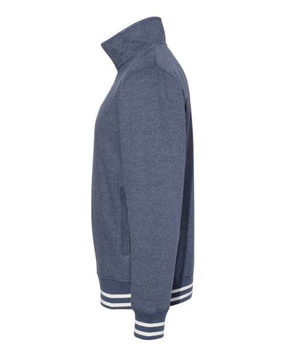JAmerica 1/4 Zip Fleece Long Sleeve Navy/White XXL