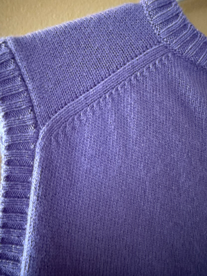 100% Scottish Cashmere Vest Unisex Lilac Size 40 New